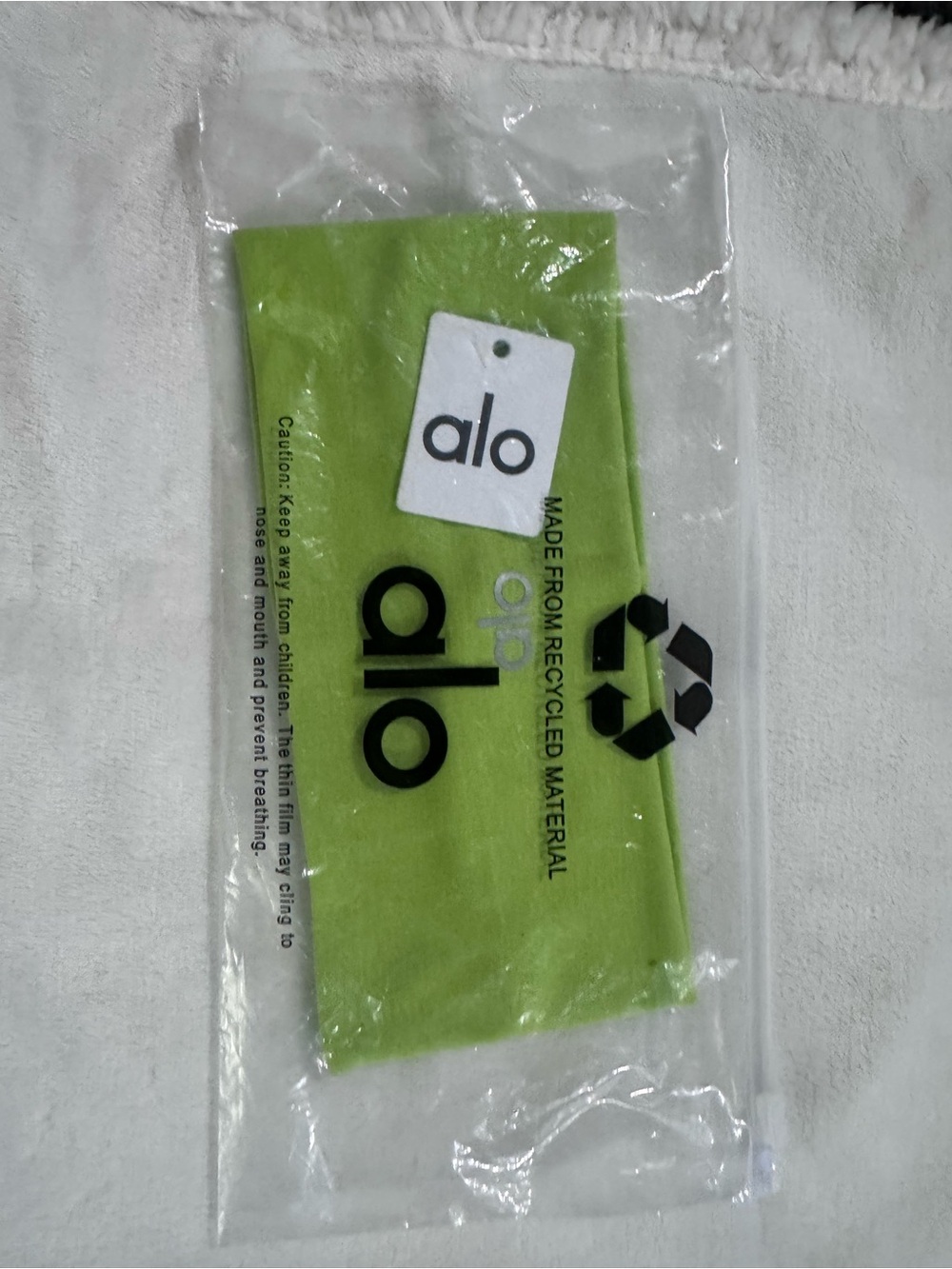 ALO Yoga Lime Green Performance Conquer Headband